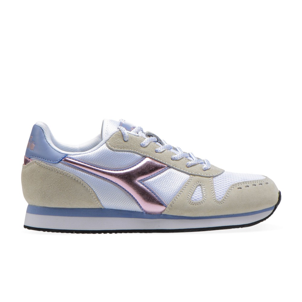 Diadora Sneakers Simple Run Bianco Rosa Donna - Acquista online su