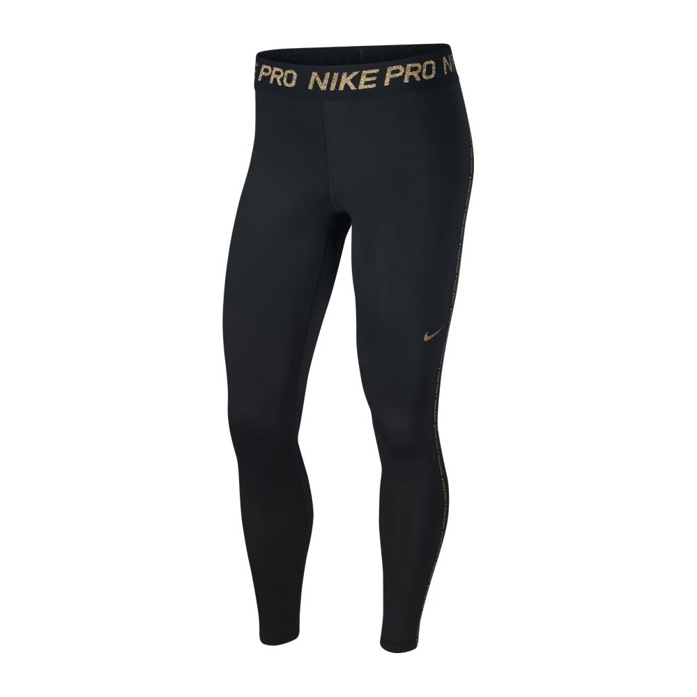 Nike Leggings Sportivi Scritta Oro Nero Donna - Acquista online su Sportland