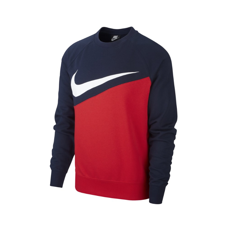 Nike Felpa Palestra Girocollo Big Swoosh Blu Uomo - Acquista online su  Sportland