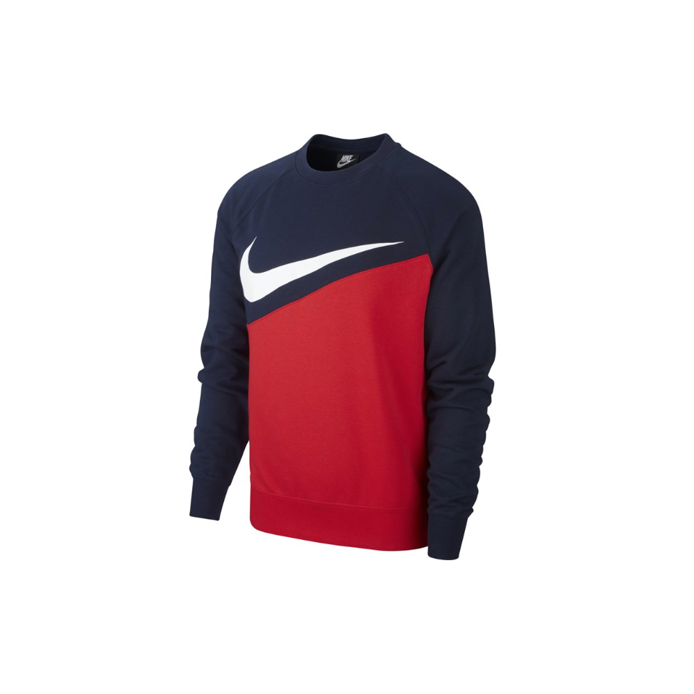Nike Felpa Palestra Girocollo Big Swoosh Blu Uomo - Acquista online su  Sportland