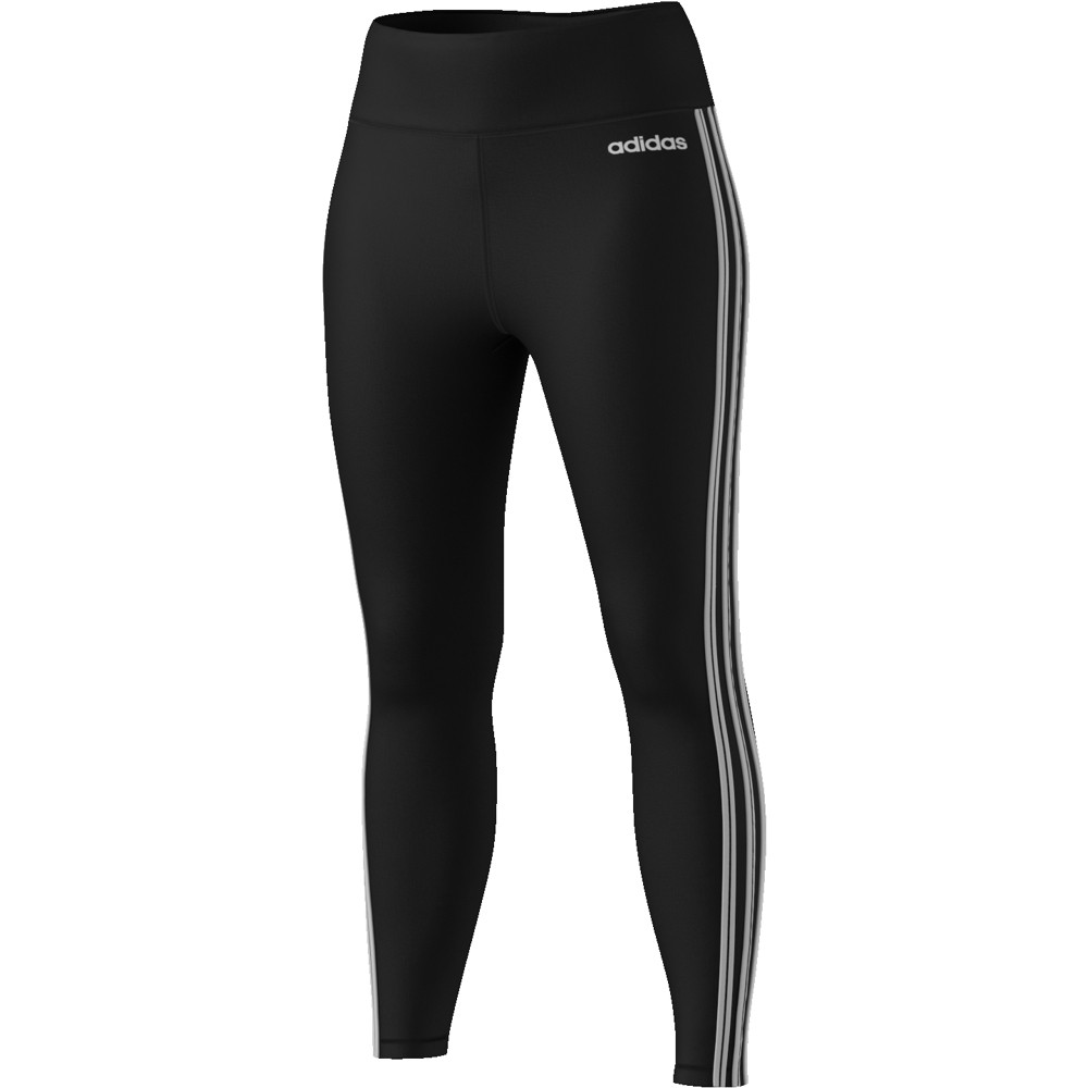 ADIDAS leggings sportivi alti 3 stripe nero donna L