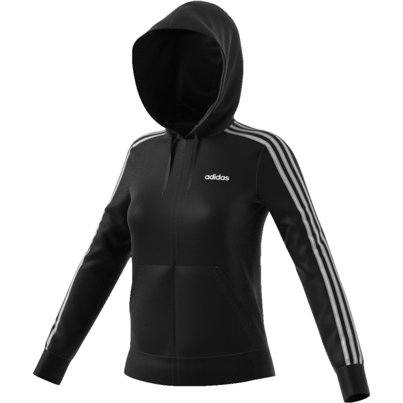 ADIDAS originals felpa 3 stripes con cappuccio nero donna ADIDAS originals felpa 3 stripes con cappuccio nero donna