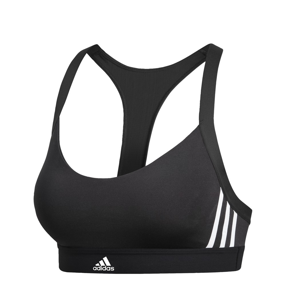 ADIDAS reggiseno sportivo righe di lato nero donna L