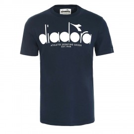 Diadora T-Shirt Logo Blu Uomo