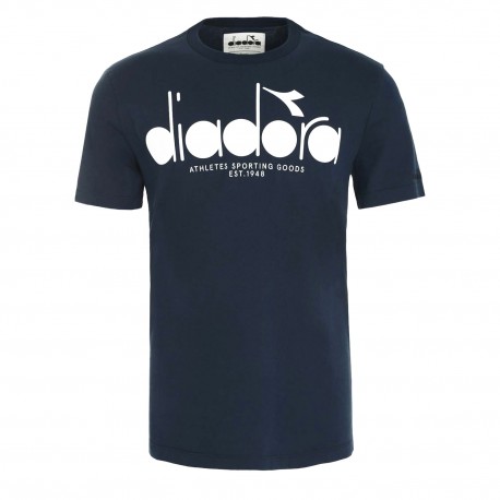 Diadora T-Shirt Logo Blu Uomo