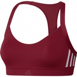 ADIDAS reggiseno sportivo righe di lato bordeaux donna