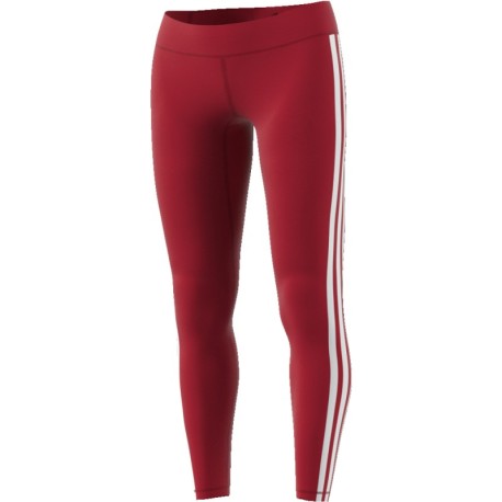 ADIDAS leggings sportivi righe lato bordeaux donna