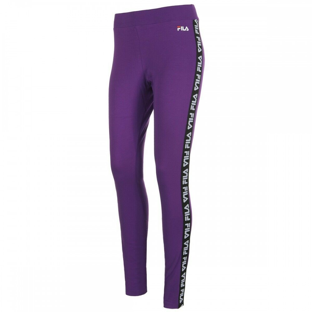 Image of Fila Leggings Sportivi Banda Viola Donna S