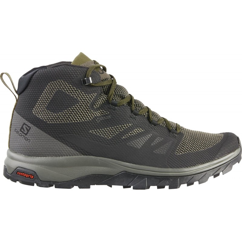 Salomon Pedule Trekking Outline Mid Gtx Nero Verde Uomo - Acquista online  su Sportland