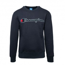 Champion Felpa Palestra Girocollo Logo Blu Uomo