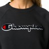 Champion Felpa Palestra Girocollo Logo Nero Donna