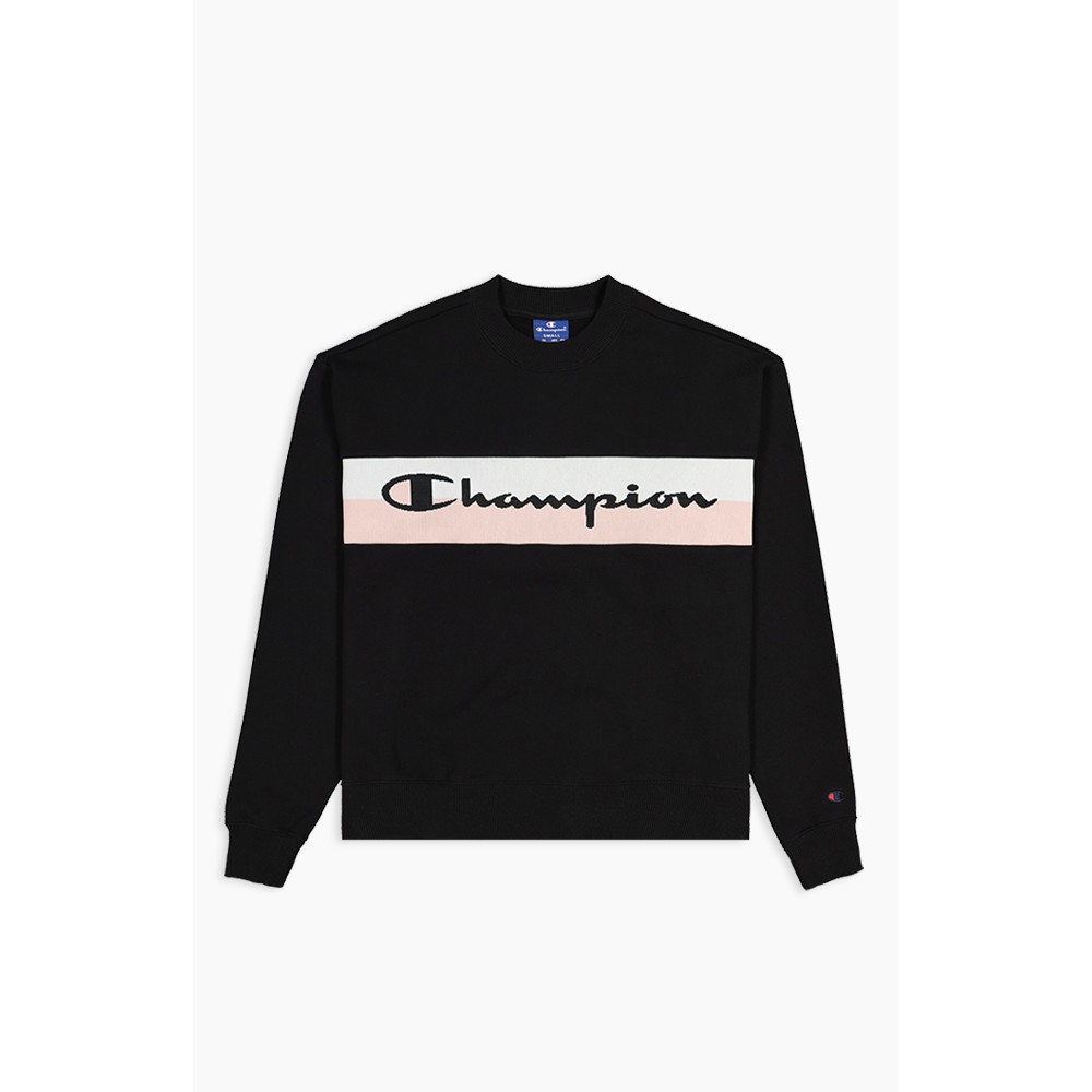 Champion Felpa Palestra Crop Logo Nero Donna L