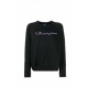 Champion Felpa Palestra Girocollo Logo Nero Donna