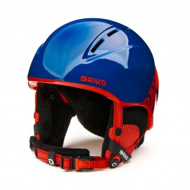 Briko Casco Sci Kodiakino Shiny Blu Red Bambino