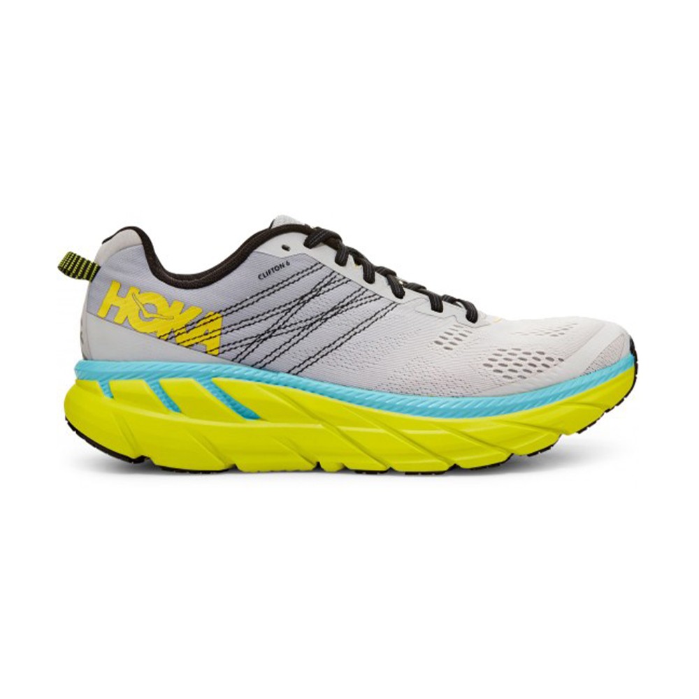 Hoka Scarpe Running Clifton 6 Grigio Giallo Uomo - Acquista online su  Sportland