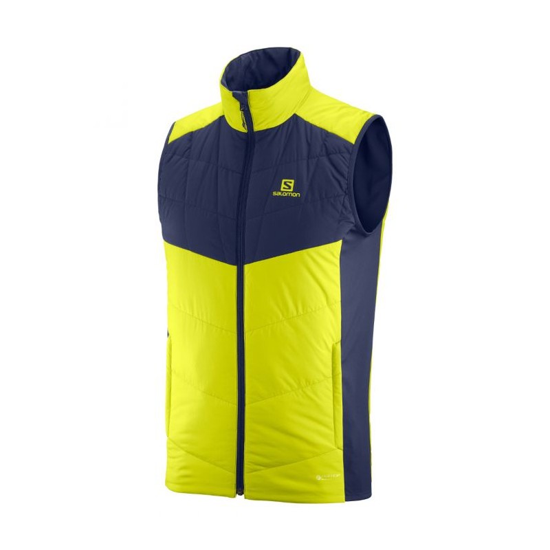 Salomon Gilet Alpinismo Drifter Mid lime Blu Uomo - Acquista online su  Sportland