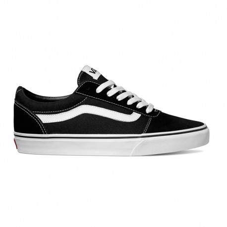 Vans Sneakers Ward Suede Canvas Nero Bianco Uomo