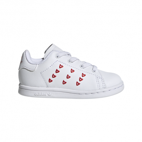 ADIDAS originals sneakers stan smith el td bianco rosso bambino