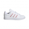 ADIDAS originals sneakers stan smith c ps bianco rosso bambino