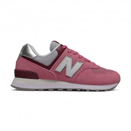 New Balance Sneakers 574 Suede Mash Cipria Bianco Donna