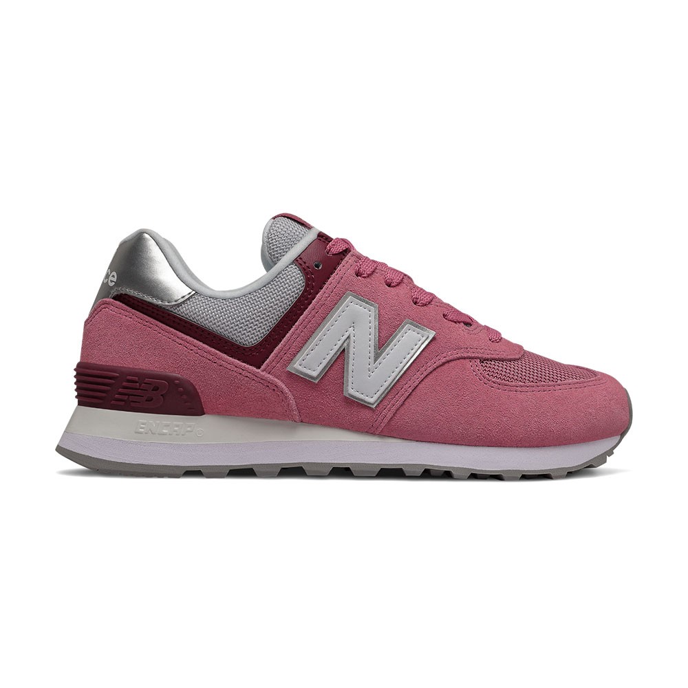 New Balance Sneakers 574 Suede Mesh Rosa Bianco Donna - Acquista ...