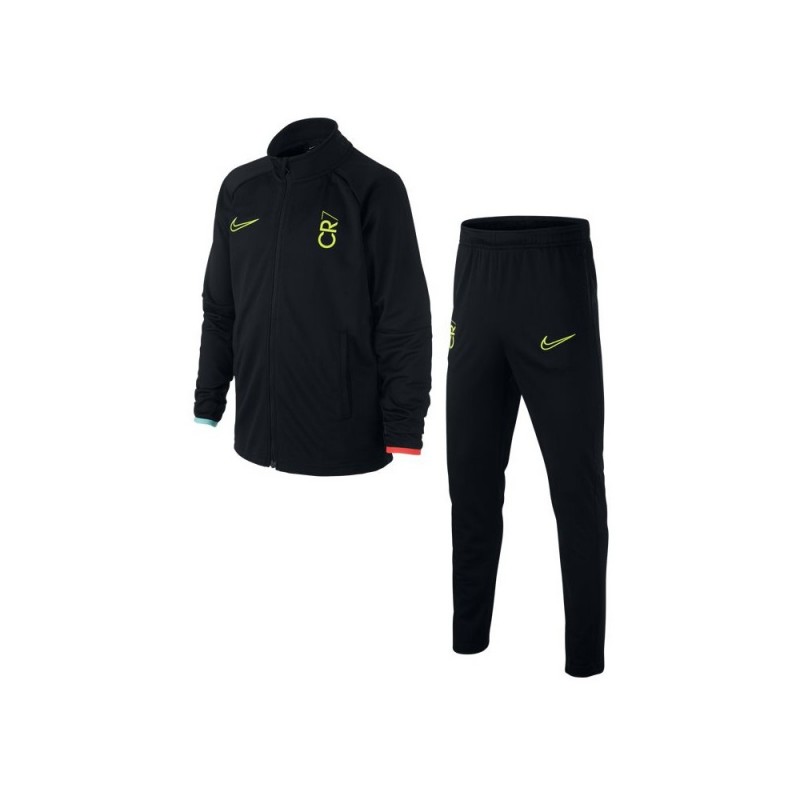 Nike Tuta Calcio Cr7 Dry Nero Giallo Bambino