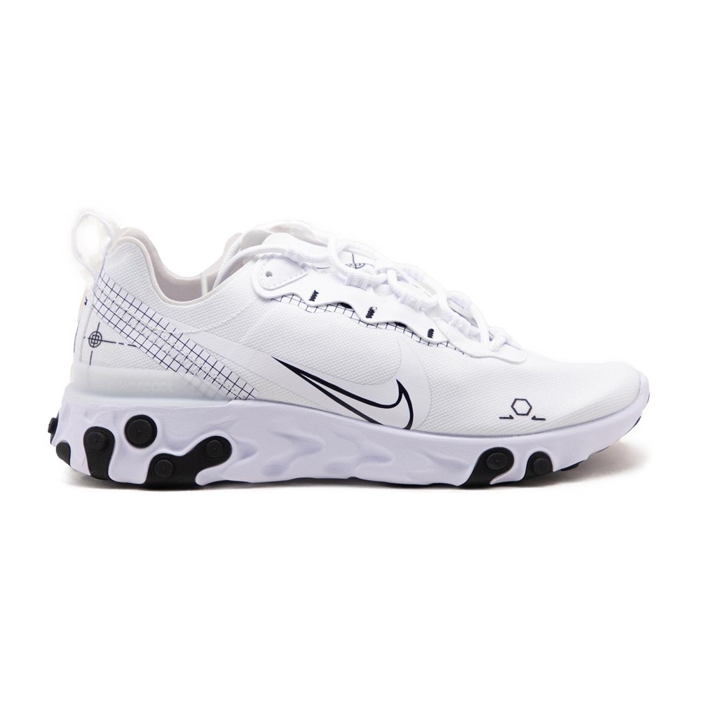 Nike Sneakers React Element 55 Bianco Nero Uomo - Acquista online su  Sportland