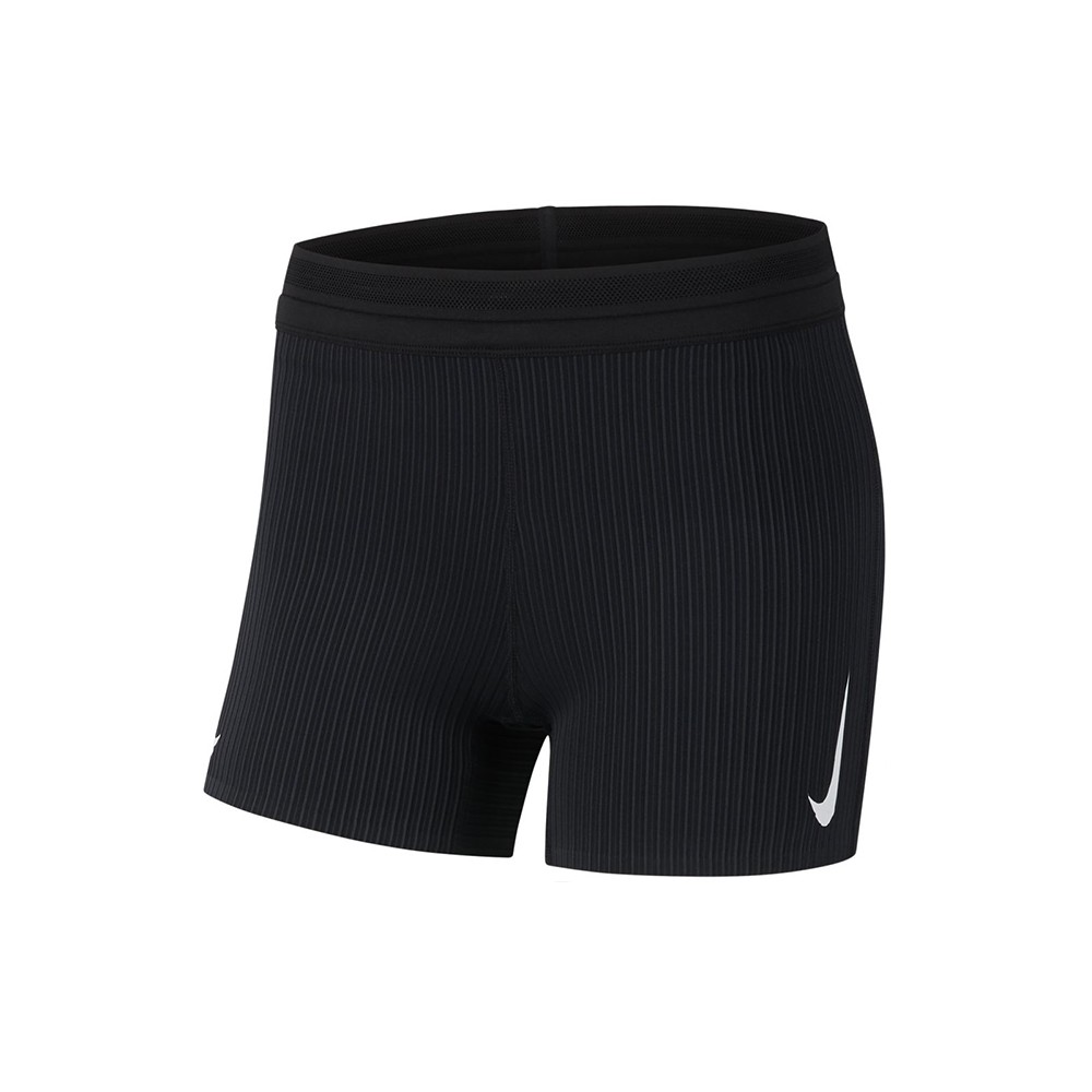 Nike Short Running Aeroswft Nero Bianco Donna S