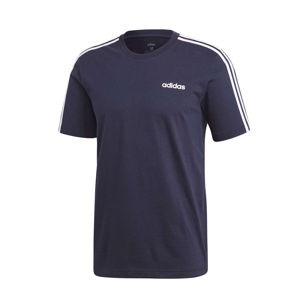 ADIDAS maglietta palestra 3 stripes blu uomo XL