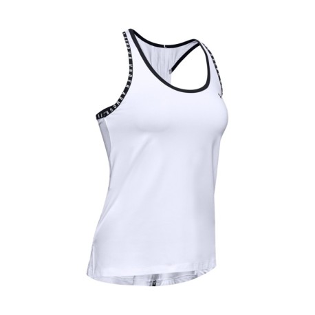 Under Armour Canotta Palestra Logo Tech Bianco Donna