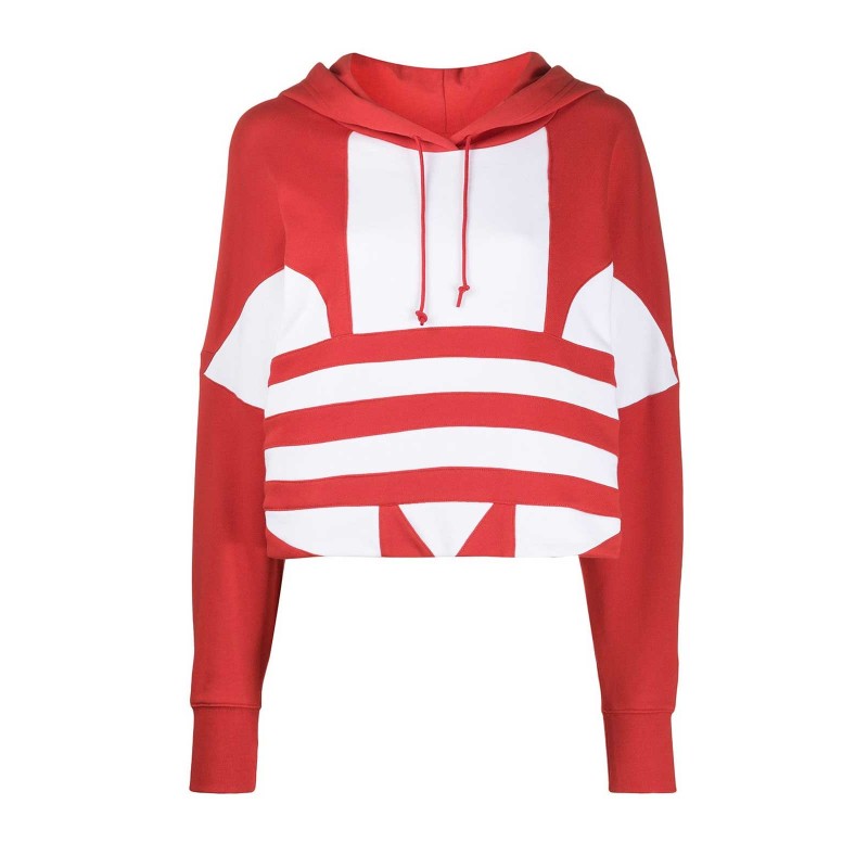 felpa rossa adidas donna