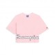 Champion T-Shirt Crop Top Girocollo Rosa Donna