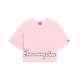 Champion T-Shirt Crop Top Girocollo Rosa Donna