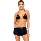 Sundek Pantaloncini Mare Logo Parlato Nero Donna