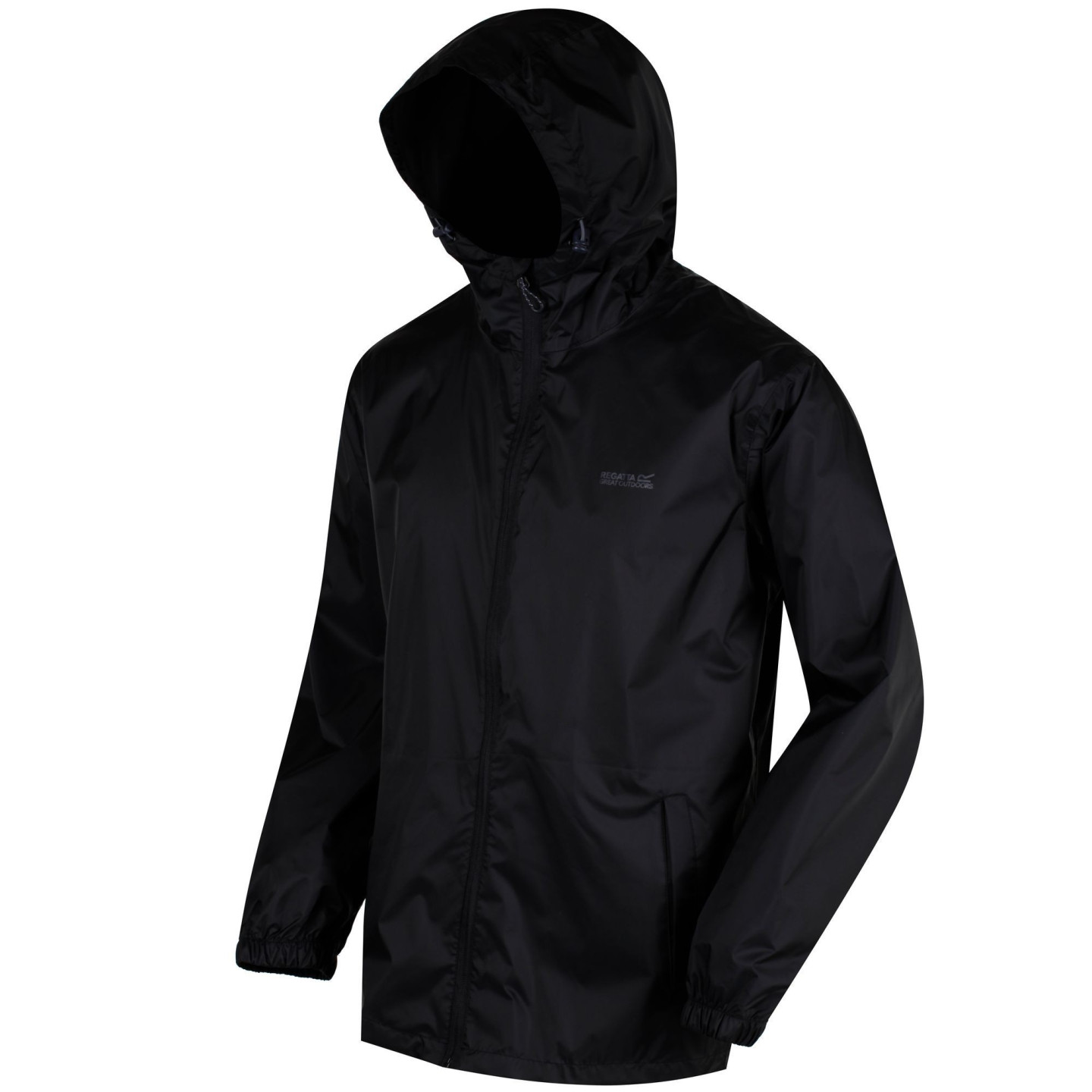 Giacca Sportiva Regatta Giacca Impermeabile Pack It Uomo Nero Grande - Immagine 4