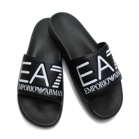 Ea7 Ciabatte Mare Fascia Nero Uomo