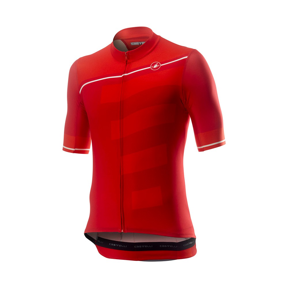 Image of Castelli Maglia Ciclismo Mm Trofeo Jy Rosso Uomo XS