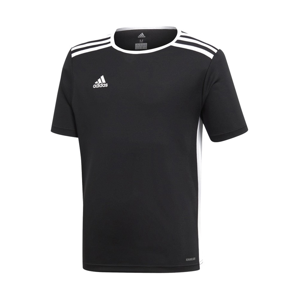 ADIDAS maglia calcio entrada 18 team nero bianco bambino 5-6 Anni