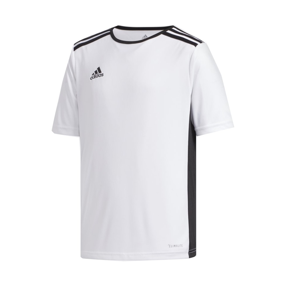 ADIDAS maglia calcio entrada 18 team bianco nero bambino 7-8 Anni