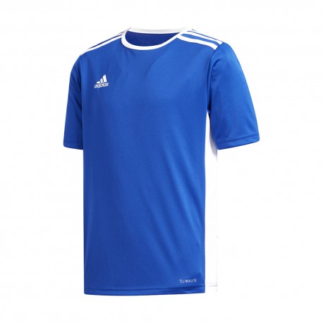 Adidas Maglia Calcio Entrada 18 Team Blu Royal Bianco Bambino