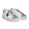 2star Sneakers Low High Sole Bianco Maculato Donna