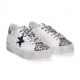 2star Sneakers Low High Sole Bianco Maculato Donna