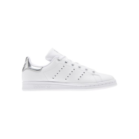 ADIDAS originals sneakers stan smith bianco argento bambina