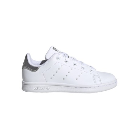 ADIDAS originals sneakers stan smith c bianco argento bambina