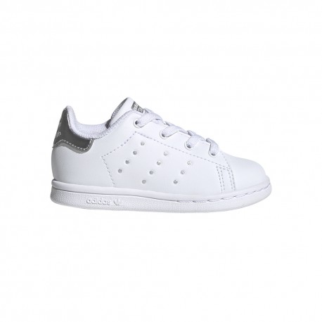 ADIDAS originals sneakers stan smith el i bianco argento bambina