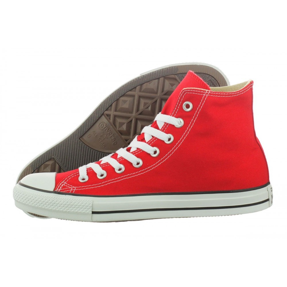 converse all star hi canvas rosso