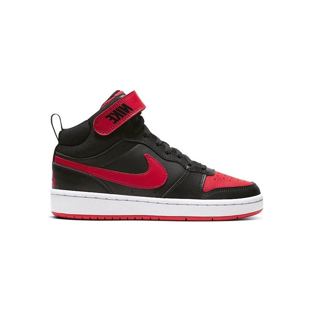 Nike Sneakers Court Borough Mid 2 Gs Nero Rosso Bambino EUR 40 / US 7Y