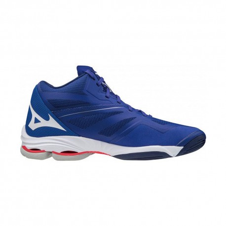 Mizuno Scarpe Pallavolo Wave Lightning Z6 Mid Blu Bianco Uomo