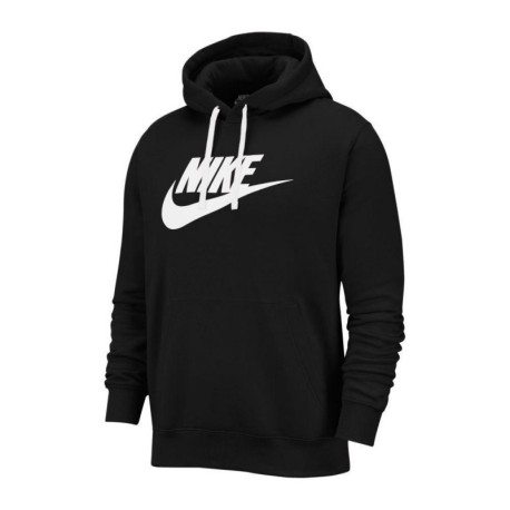 Nike Felpa Con Cappuccio Logo Basica Nero Uomo