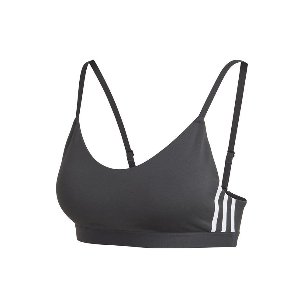 Image of ADIDAS reggiseno sportivo 3 stripes lato nero donna L